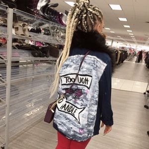 CUSTOM PAINTED BUTTON UP SHIRT